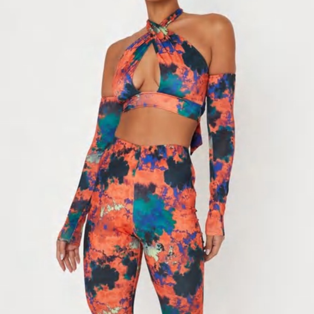 Disco abstract tie dye matching set